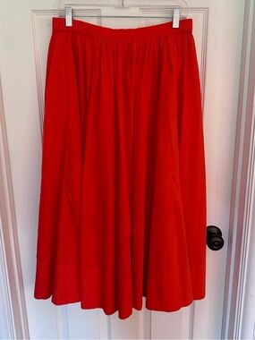 Free People Bright Red Full Skirt